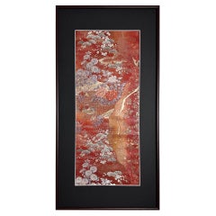 "Scarlet Fantasia" by Kimono-Couture, Kimono Art, Textile Wall Art, Japanese Art