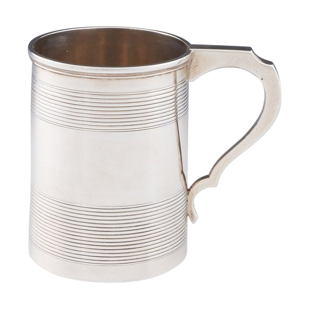 Sterling Silver Pint Tankard London 1864 For Sale