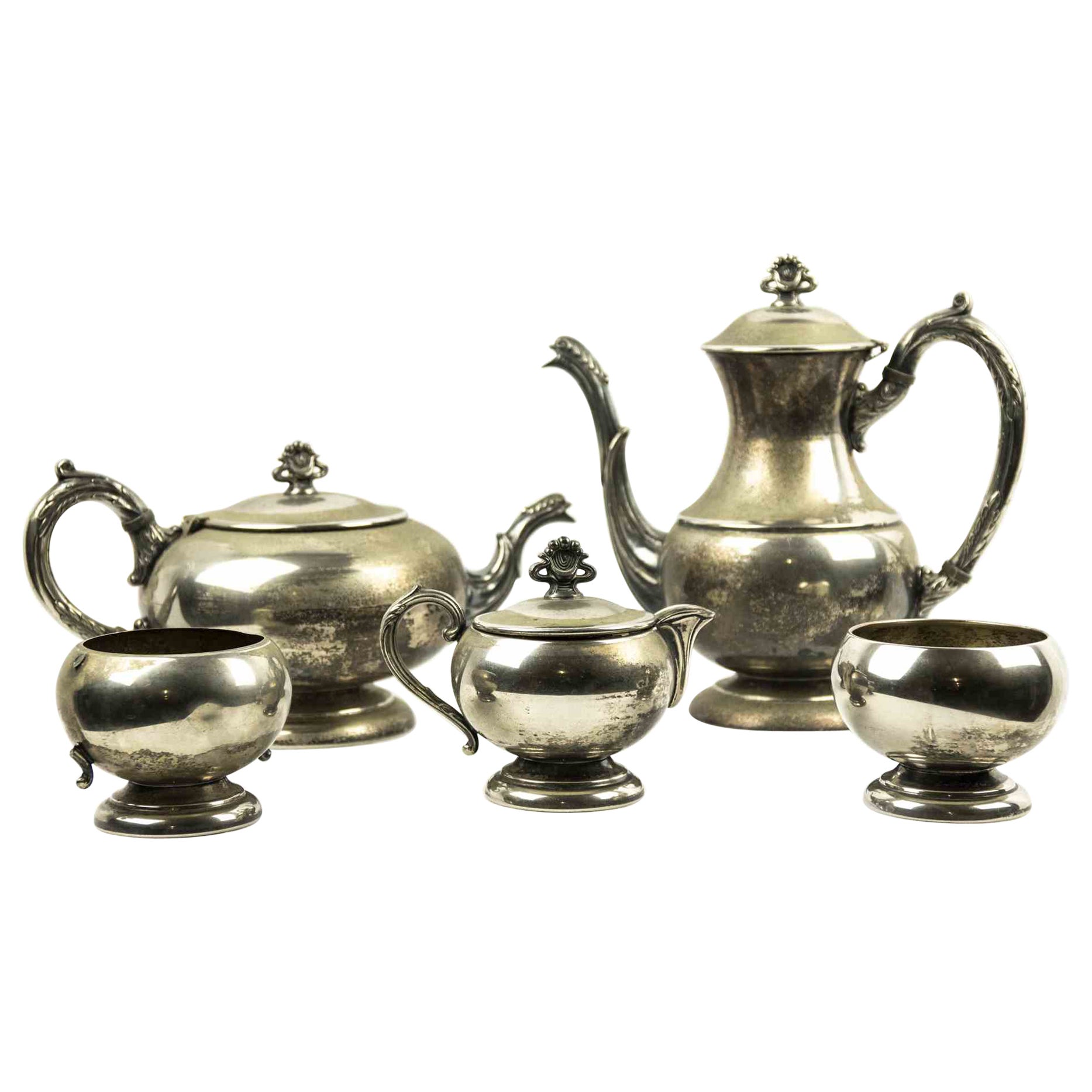 Silver Tea Service, Early 20th Century For Sale