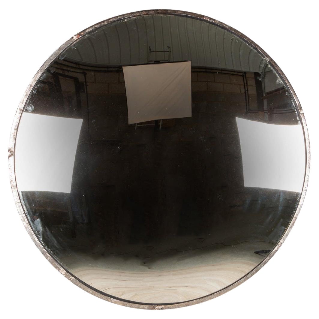 20th Century Large Convex Railway Mirror, Czechoslovakia For Sale