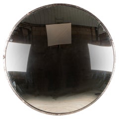 20th Century Large Convex Railway Mirror, Czechoslovakia