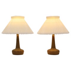 Set of Ceramic Table Lamps by Esben Klint for Le Klint, 1950s, Denmark