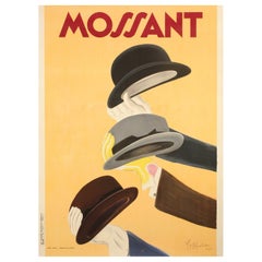 Cappiello, Original-Vintage-Poster, Mossant-Hut, Handschuhe, Herrenkleidung 1938