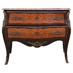 Antique French Dresser Bombe Louis XV Style Commmode