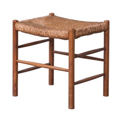 Tabouret en jonc du milieu du siècle dernier de Charlotte Perriand Dordogne