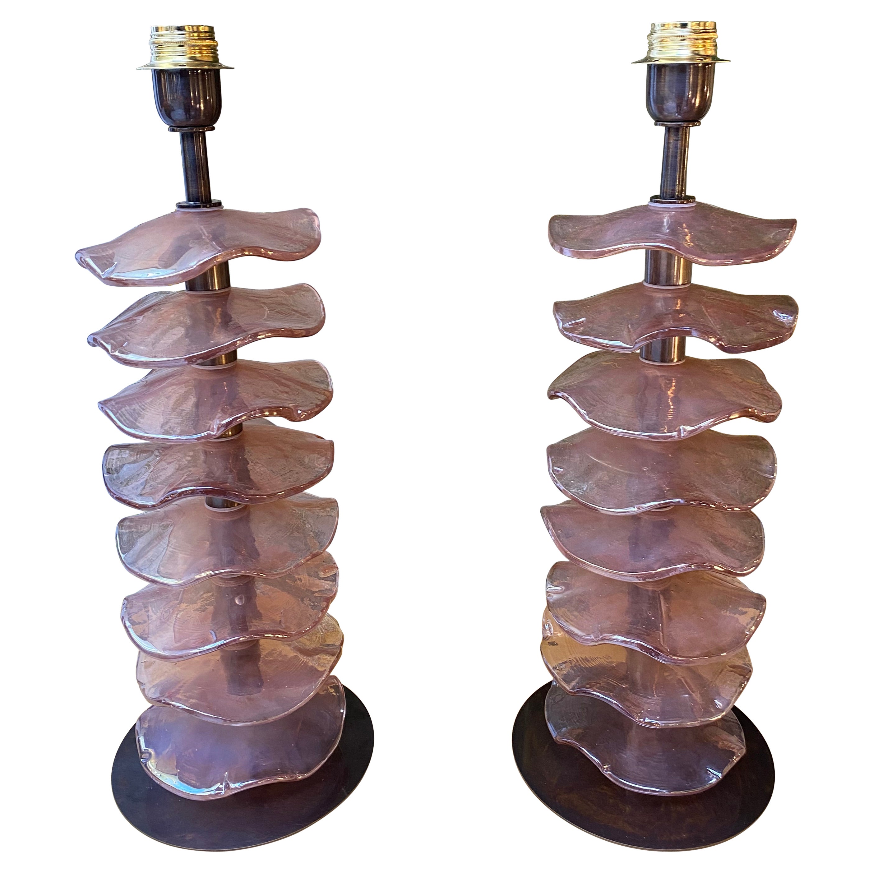Murano - Pair of lamps  For Sale