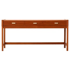 1960s low console table with drawers