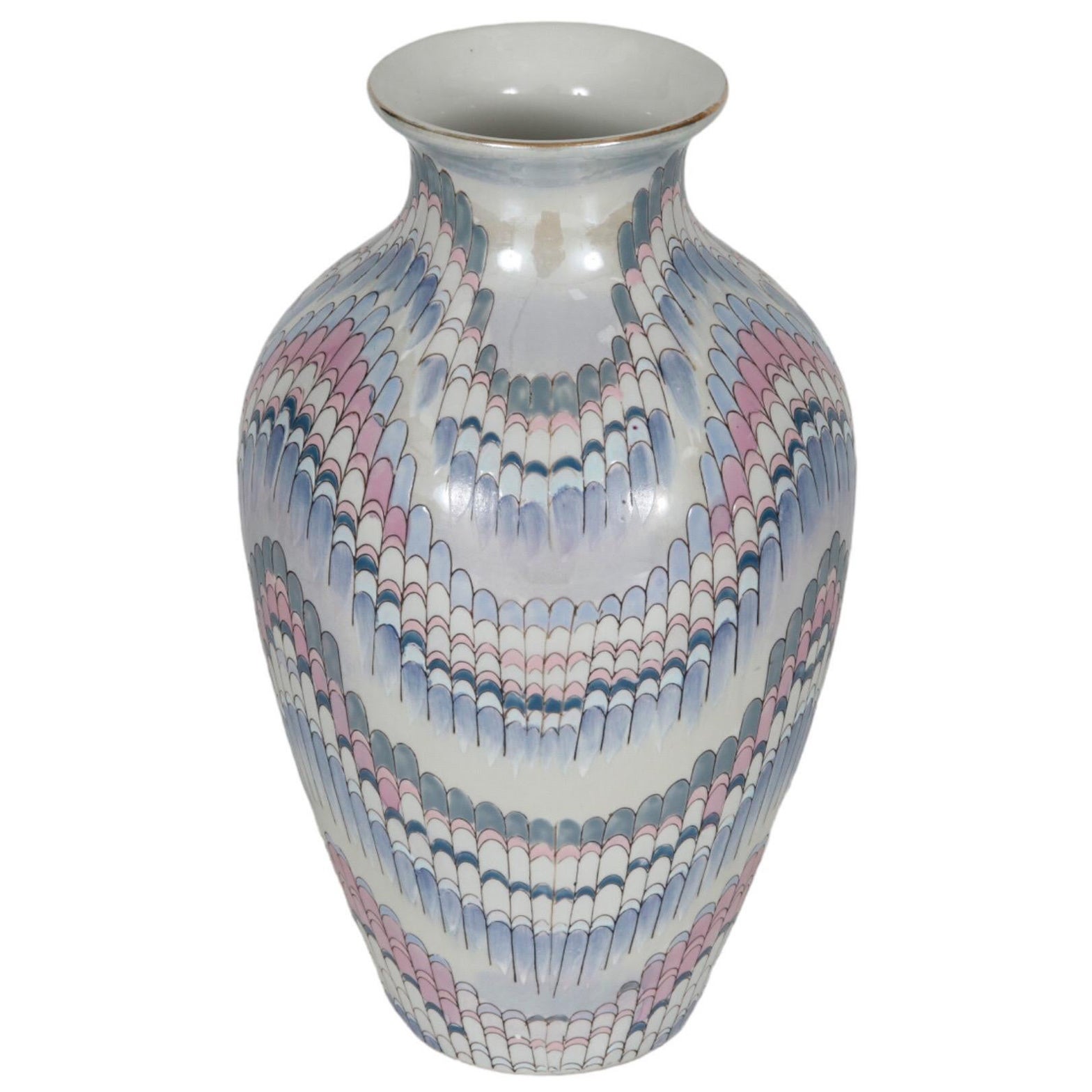 Nouveau Lustre Ceramic Vase by Toyo For Sale