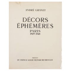 Décorations éphémères de Paris, livre français d'André Granet, édition originale de 1948