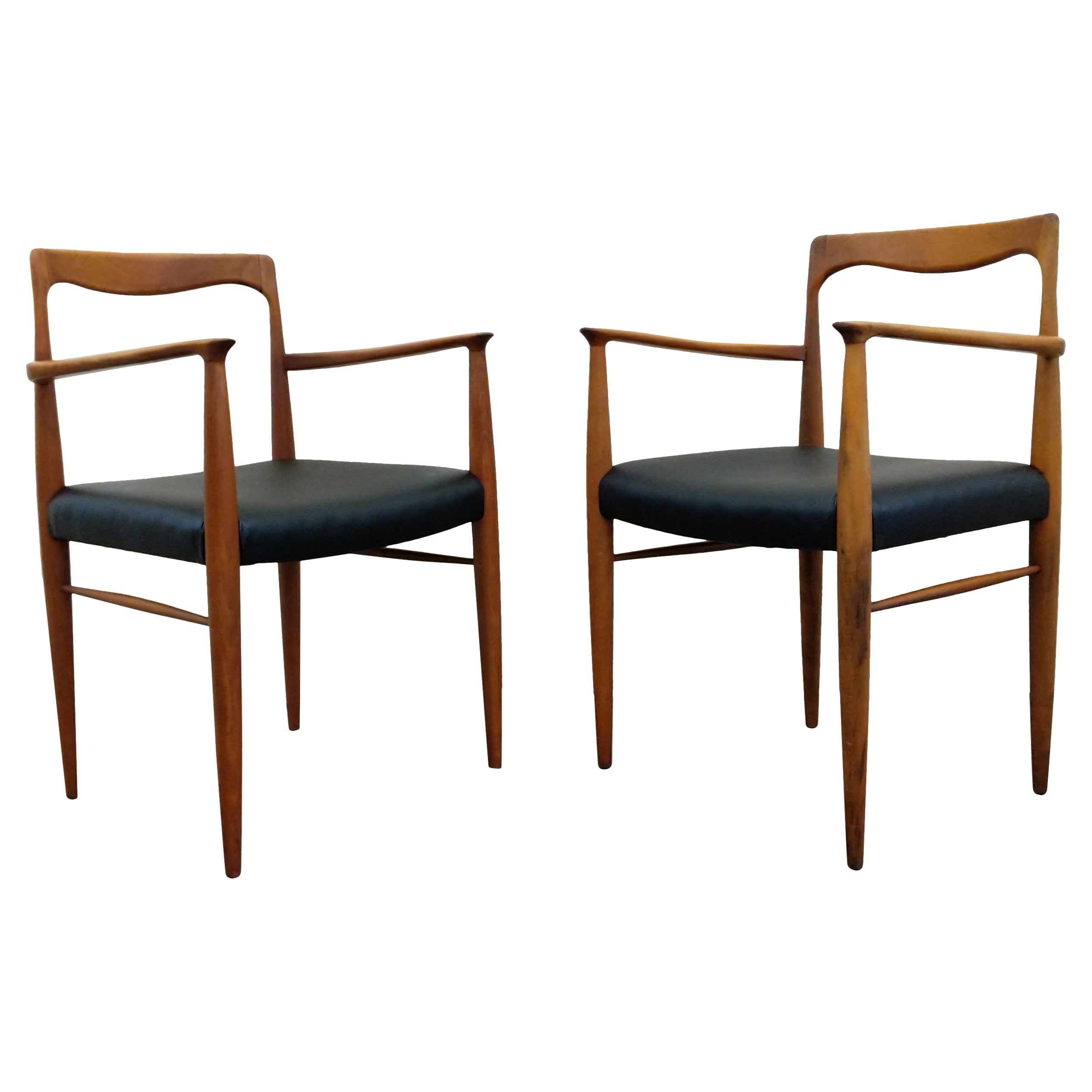 Pair of Vintage Mid Century Modern Czech Armchairs For Sale