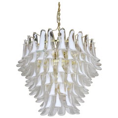White Murano Glass Chandelier by Lumini Collections