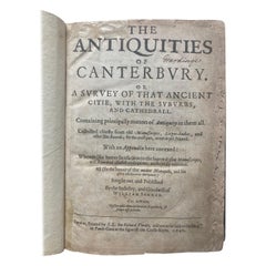 Antique Canterbury Cathedral: First Edition, The Antiquities Of Canterbury By Somner