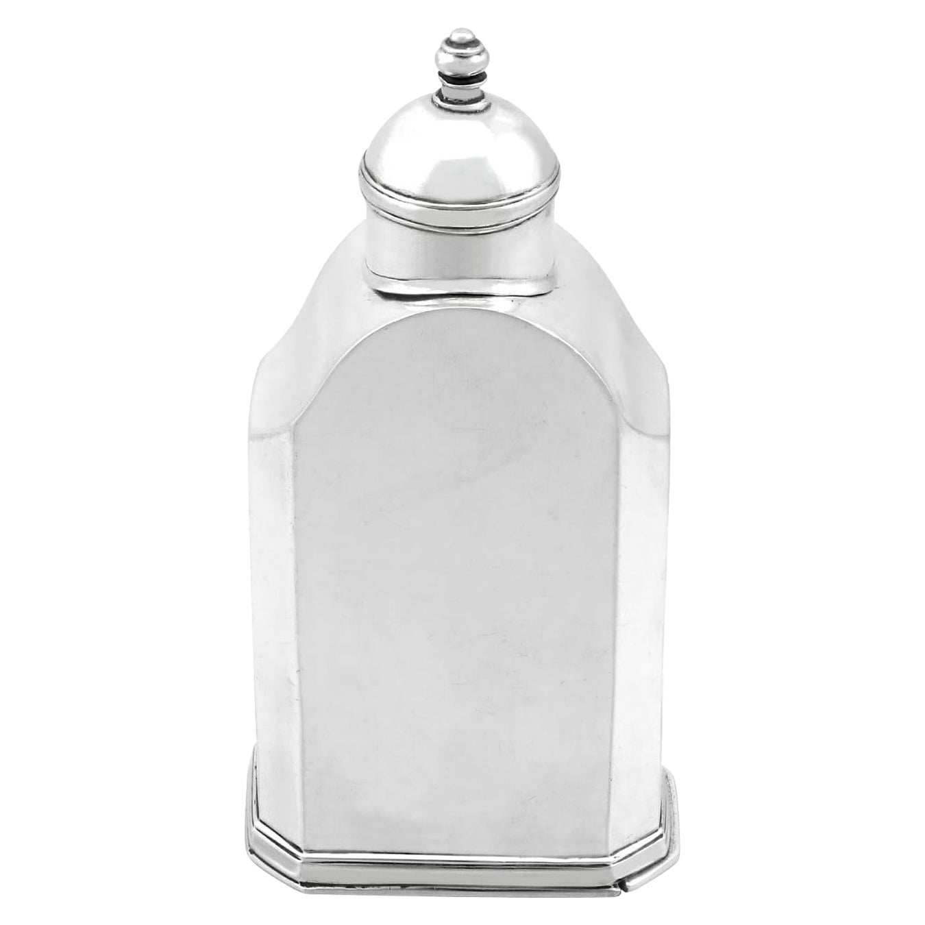 Caja de té de plata alemana antigua en venta
