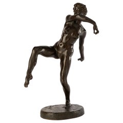 Jacques Loysel  (1867-1925, France) : "Dancer", Bronze sculpture c.1900