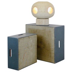 Albert Tormos huge limestone floor lamp - france - 1970