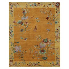 Rug & Kilim’s Chinese Art Deco style rug, with Floral Patterns and Pictorials