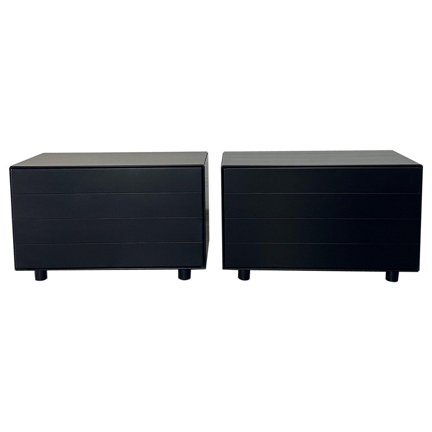 Post Modern Black Lacquered Compact Dresser- sold separately For Sale