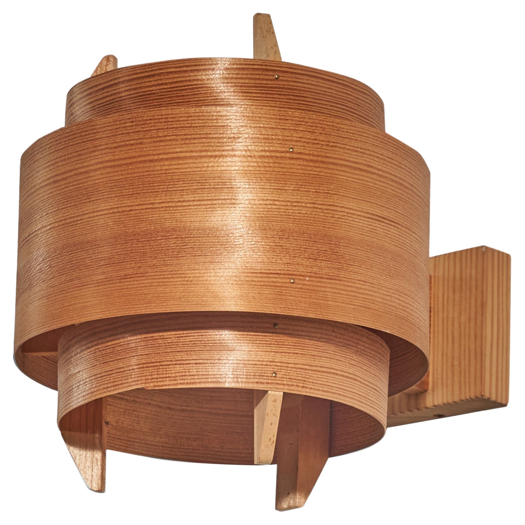 Hans-Agne Jakobsson, Wall Light, Pine, Sweden, 1970s