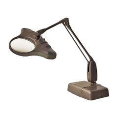 M270 adjustable lamp with magnifying glass Dazor Floating Fixture USA 1950s