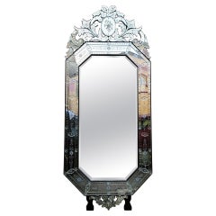 Très grand miroir gravé de Venise, 260 cm, 20e siècle