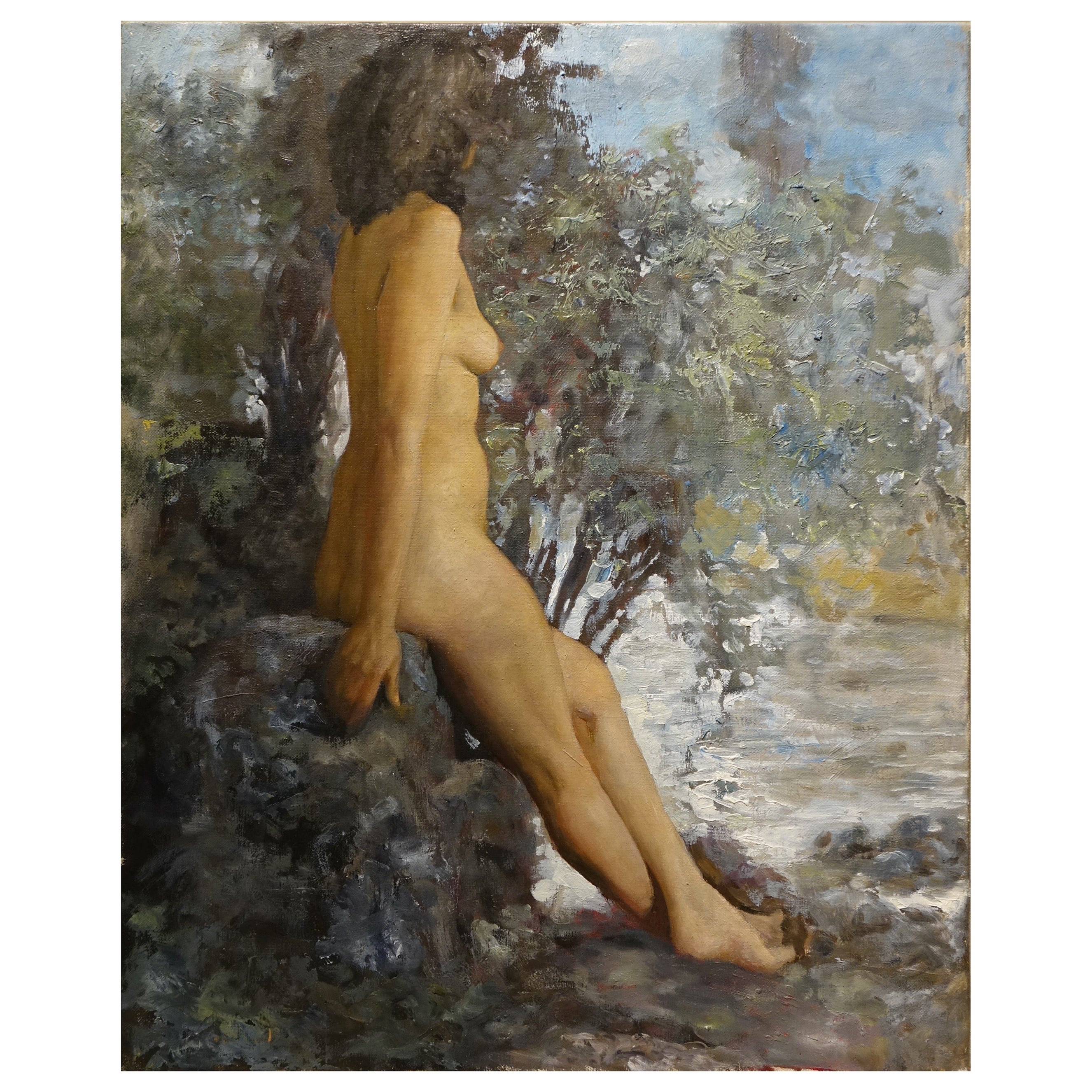 Young Naked Woman In A Landscape", Lucien Grandgérard, Circa 1925 For Sale