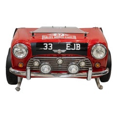 Vintage 1964 Monte Carlo Rally Replica Mini Front End In The Form Of A Desk