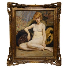 Female Nude, Oil on panel, PAUL SIEFFERT, 1926