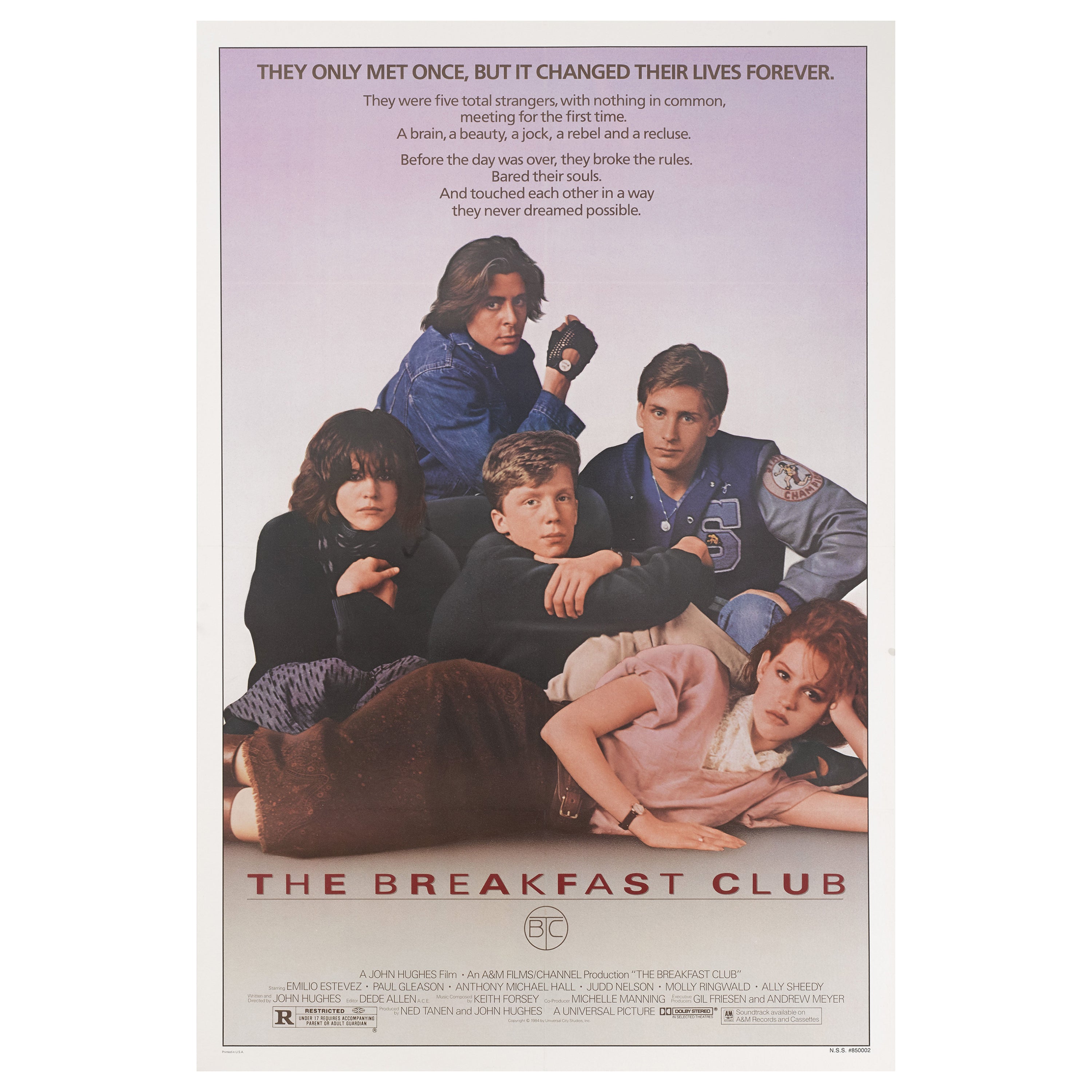 Affiche originale du film américain « The Breakfast Club » en vente