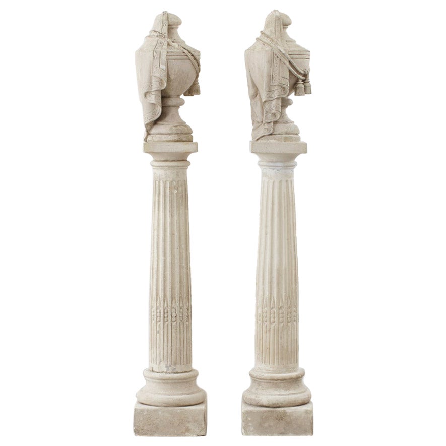 Paire de colonnes décoratives, France, fin du 19ème siècle en vente