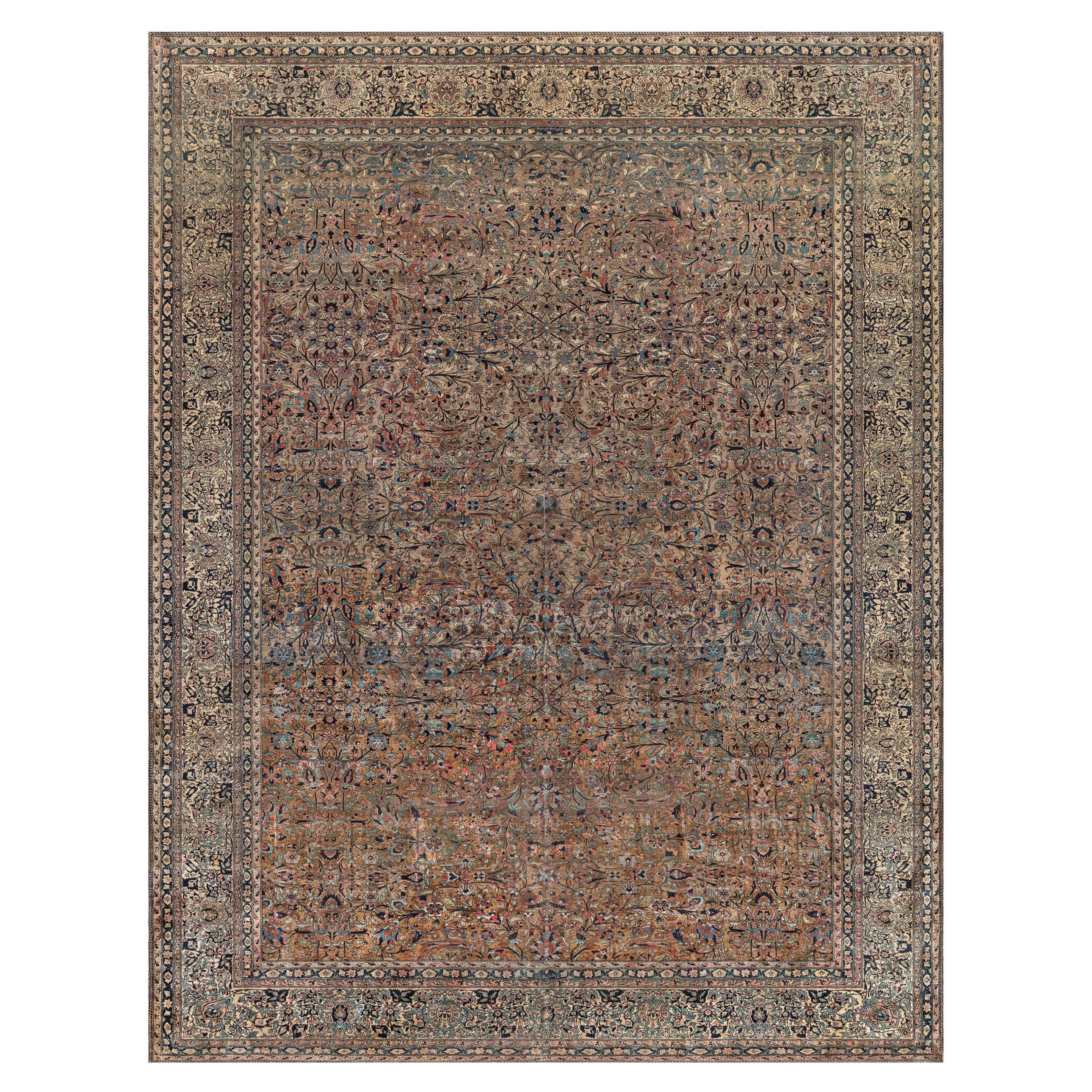 Antiker persischer Kaschan-Teppich