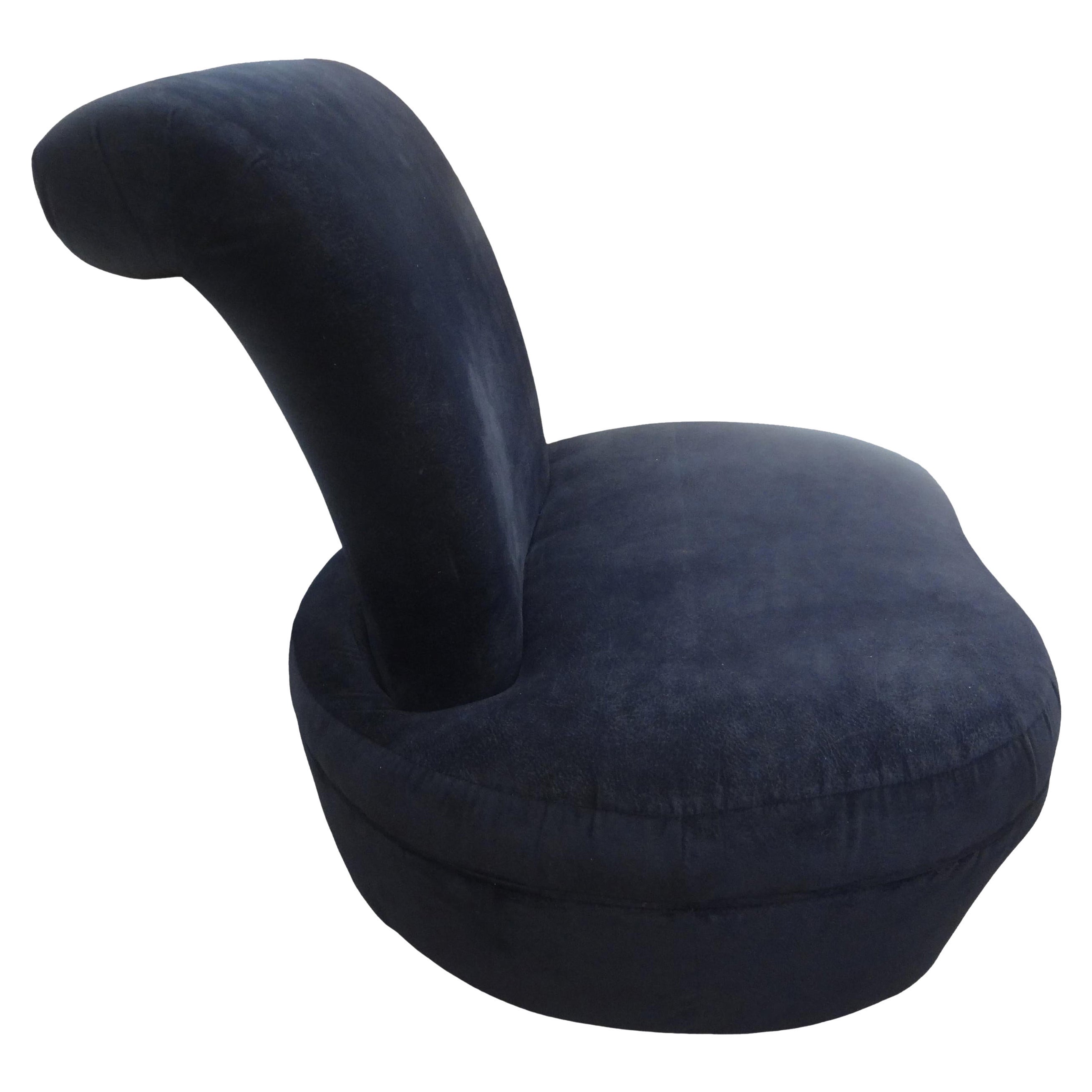 Chaise pivotante postmoderne de style Directional Furniture