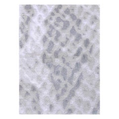 "Molurus - Gray + Cream" /  10' x 14' / Hand-Knotted Wool + Silk Rug