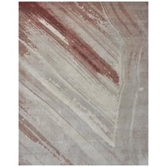 "Diavik - Burgundy + Gray" /  8' x 10' / Hand-Knotted Wool Rug