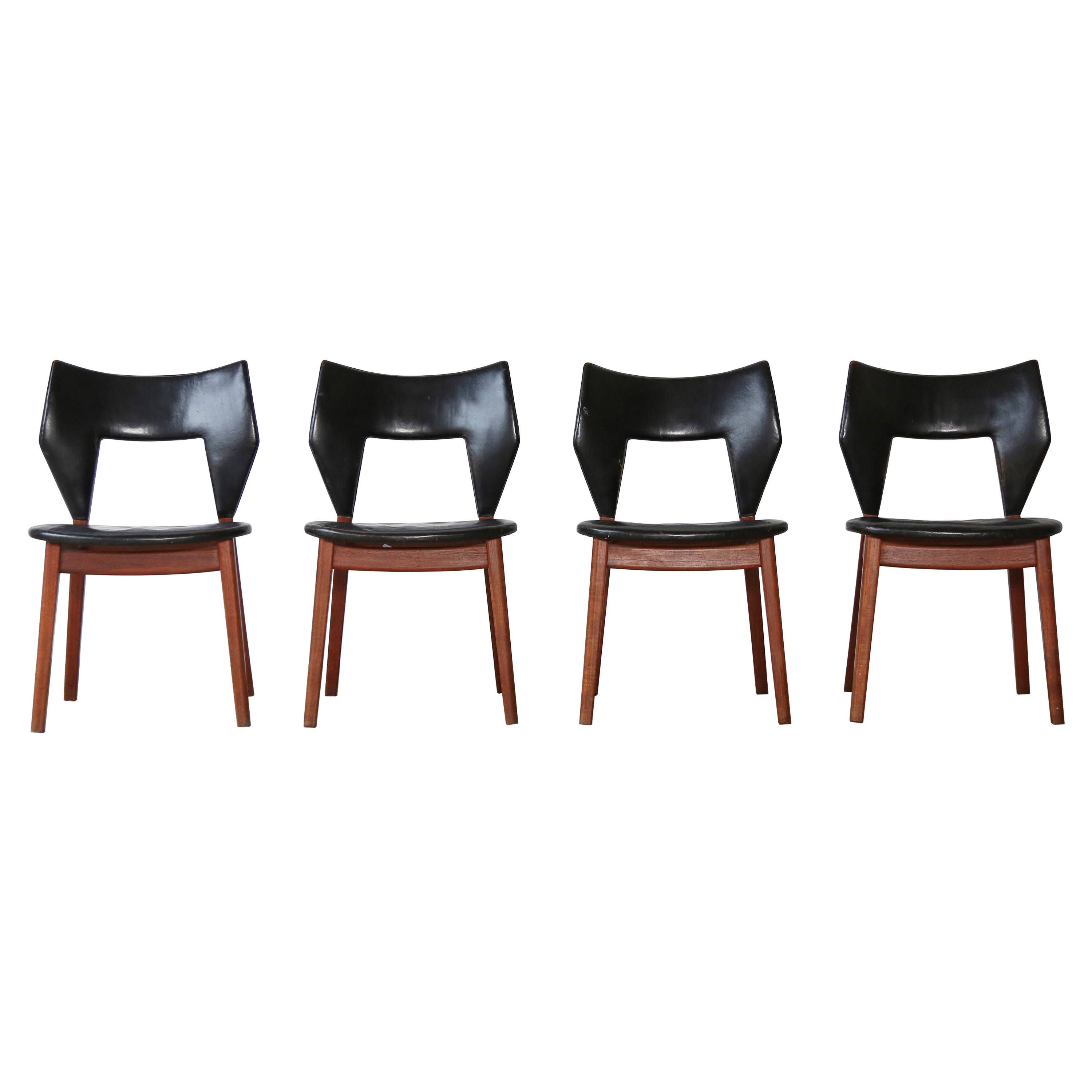 Edvard and Tove Kindt-Larsen Dining Chairs, Thorald Madsens, Denmark, 1950s For Sale