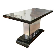 Vintage French Art Moderne Mirrored Cocktail Table