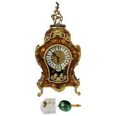 New Franz Hermle Mantel Clock in DeArt Italian Fine Marquetry and Ormolu Case, N