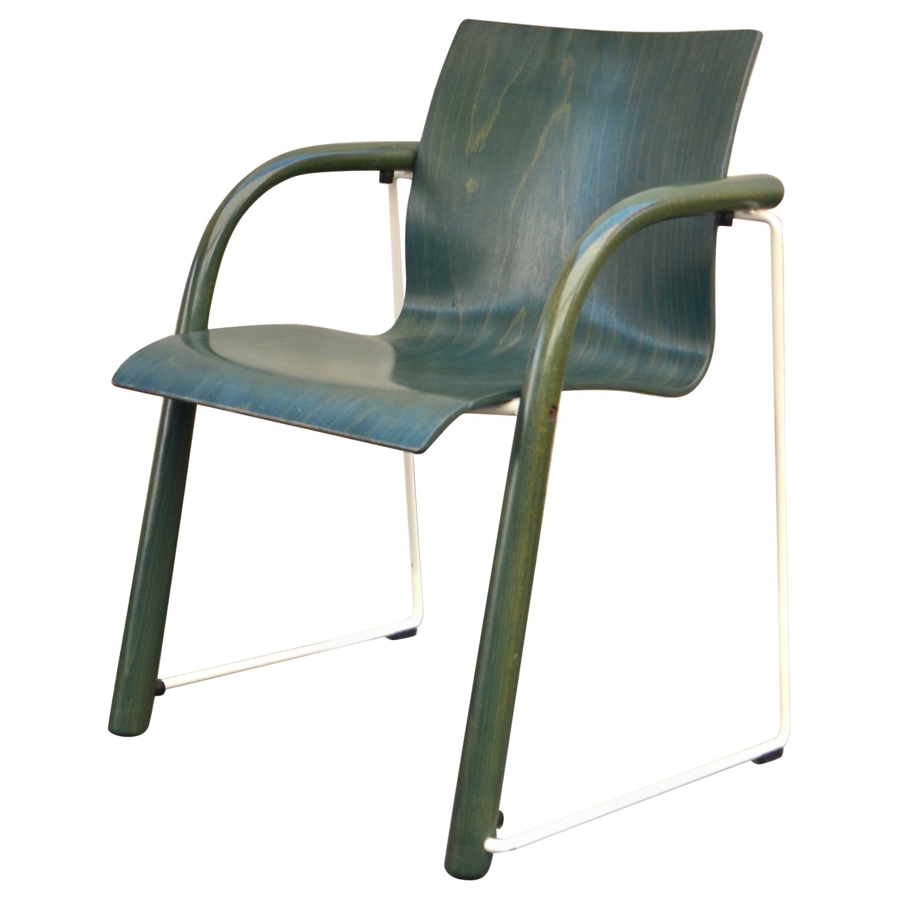 Thonet S320 green Chair Ulrich Boehme & Wulf Schneider For Sale