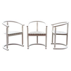 Retro Allmilmö White Bentwood Chair Set of 3