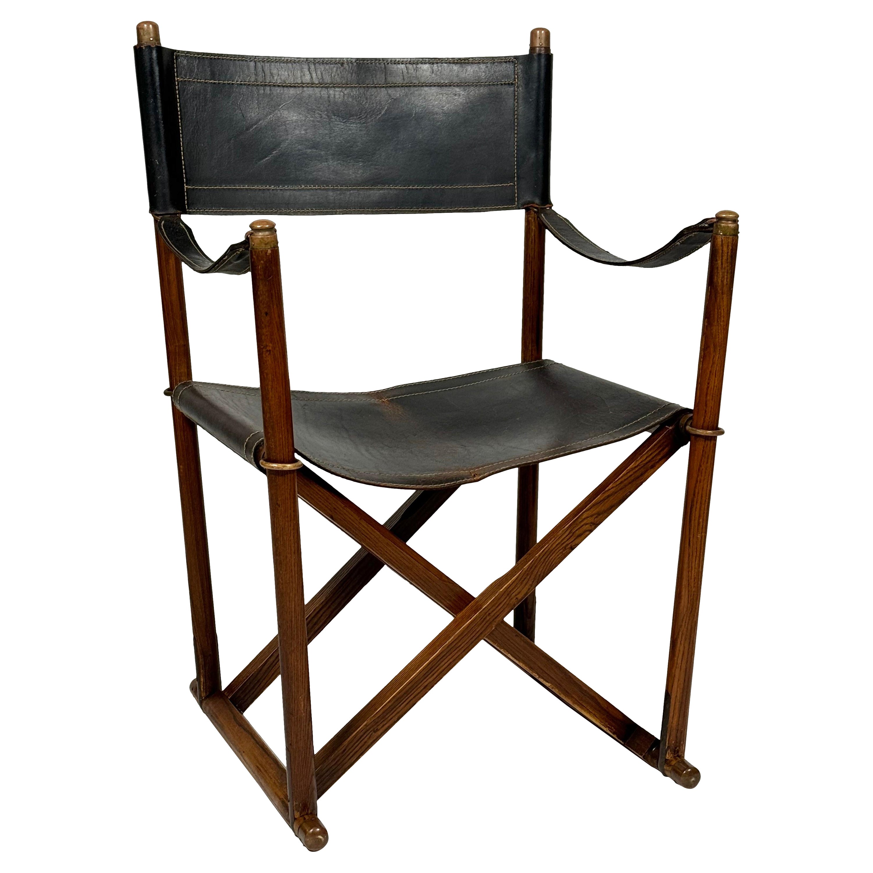 Valmazan Folding Safari Chair in the Style of Mogens Koch Mk-16