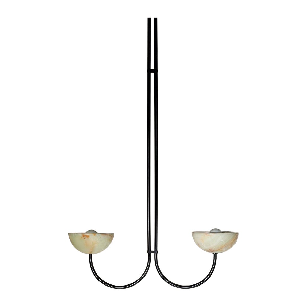 Marz Designs, "Aurelia Double Suspension, Large", Lampe à suspension en pierre d'Onyx