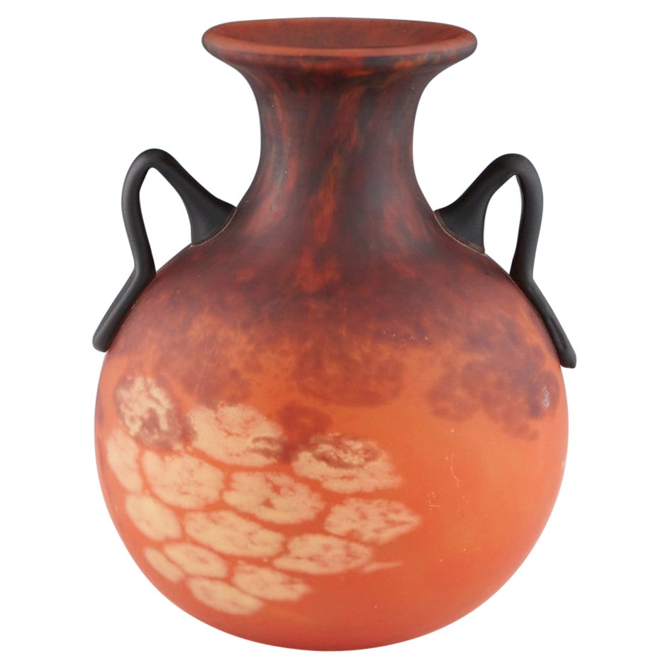 Signed Schneider Amphora Vase c1928 For Sale