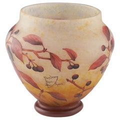 Antique Daum Nancy Cameo Vase c1910