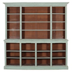 Antique English Painted Open Bookcase