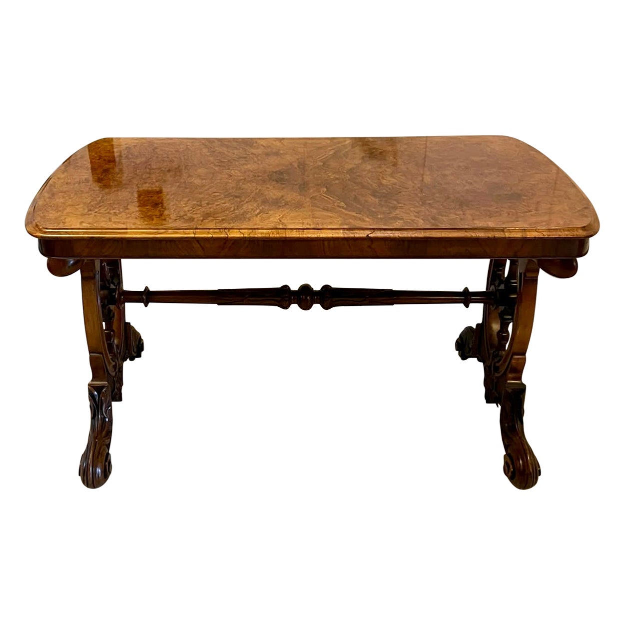 Superb Quality Antique Victorian Burr Walnut Centre Table  For Sale