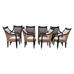 Donghia Silk Sculptural Wood Dining Chairs, Set of 8