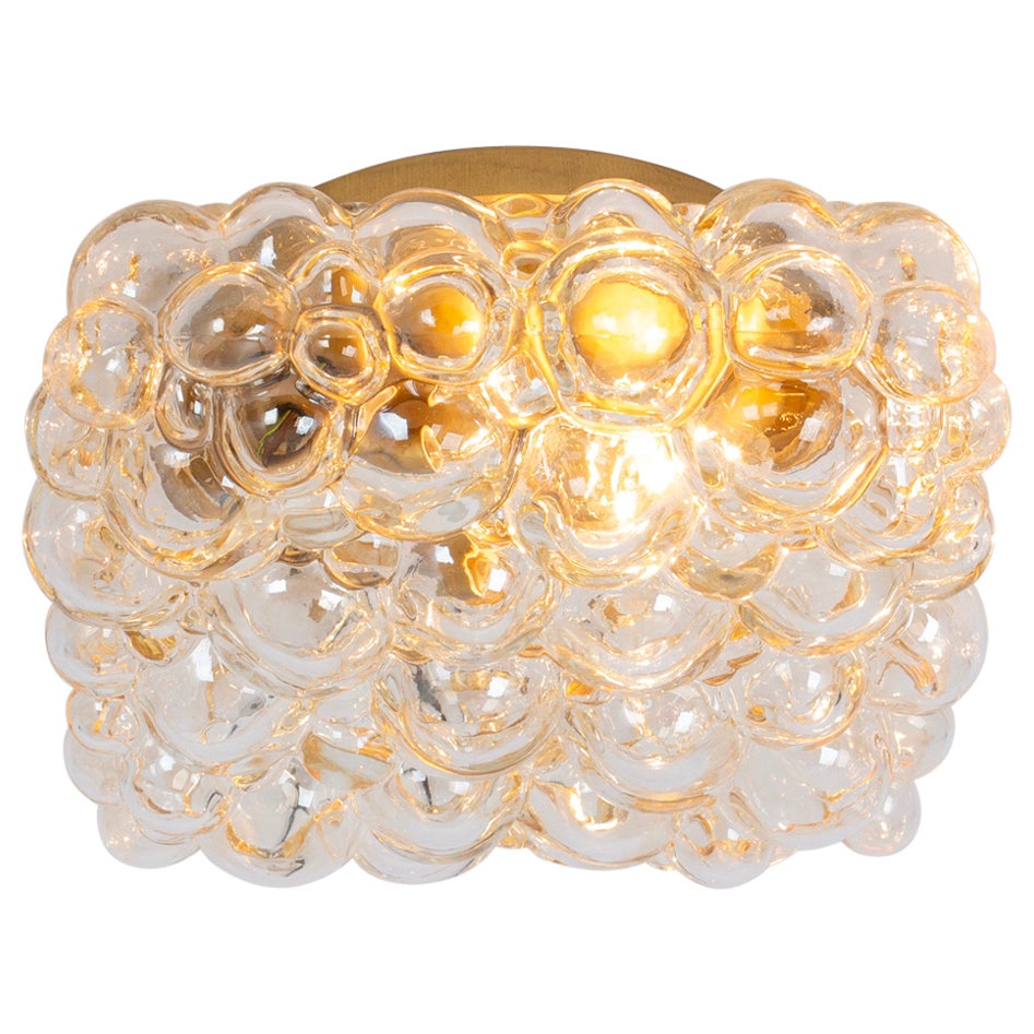 1 of 3 Petite Amber Bubble Glass Sconce by Helena Tynell, Limburg, Germany