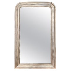 French Louis Philippe Silver Mirrors Pattern with Line Pattern