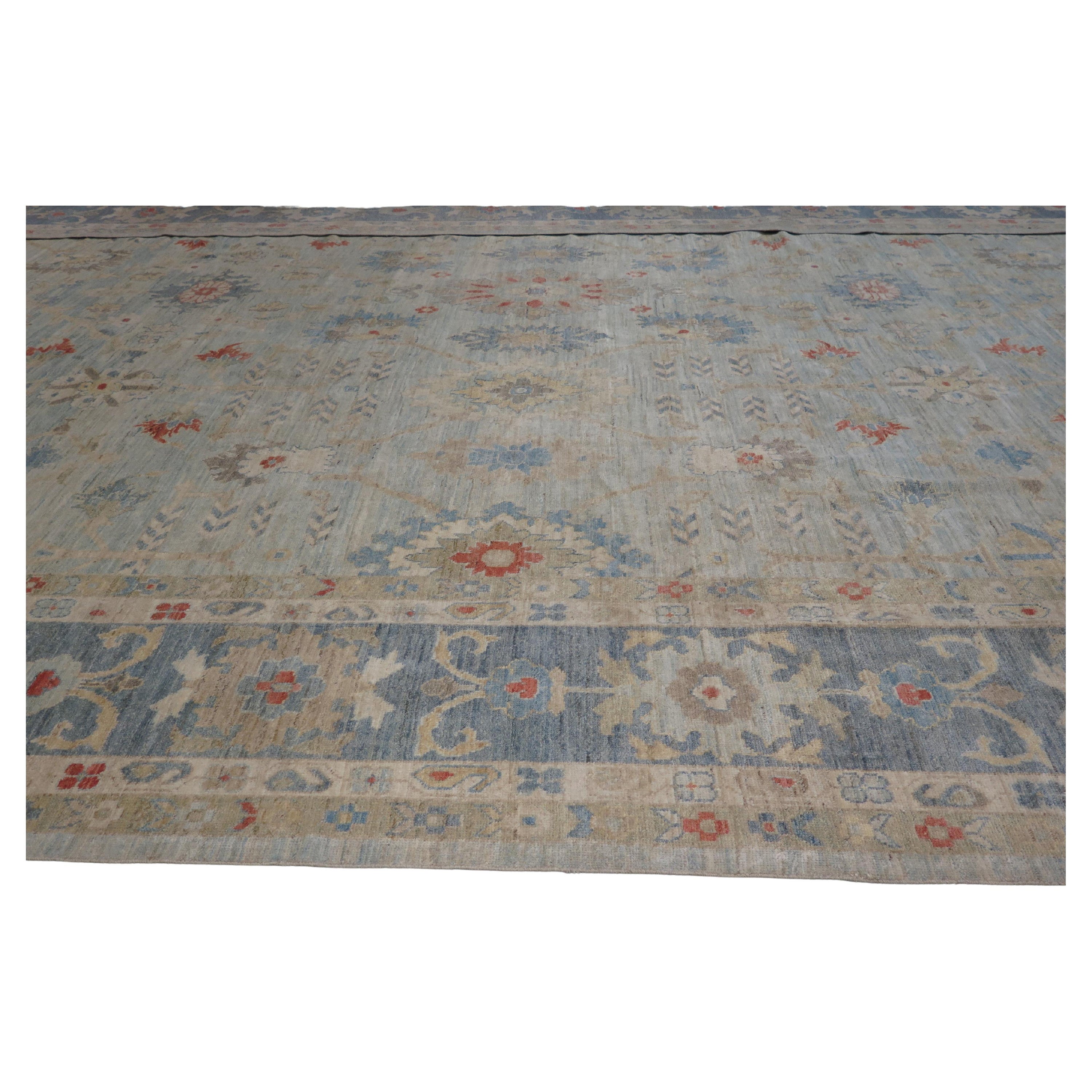 Contemporary Handwoven Ziegler Sultanabad Style Carpet For Sale