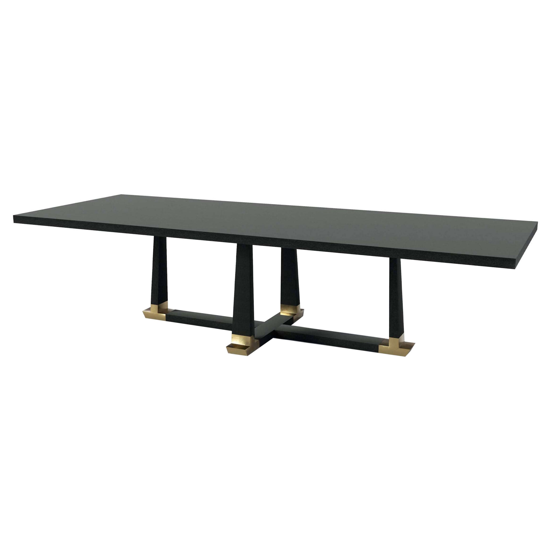 Quattre Dining Table, Wood Top  For Sale
