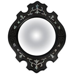Miroir de sorcière, Verkleidung aus weißem Holz, XIXe